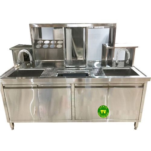 quầy trà sữa inox 304